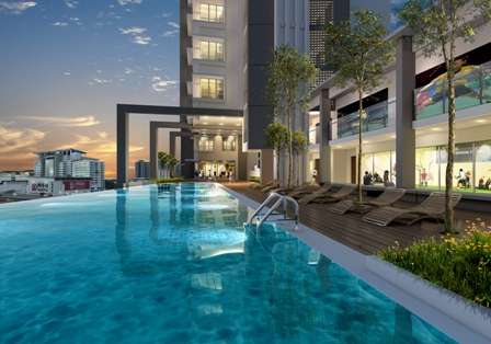 Night Pool View