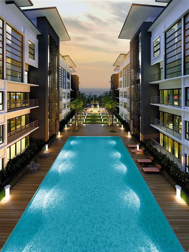 Night Pool view 2