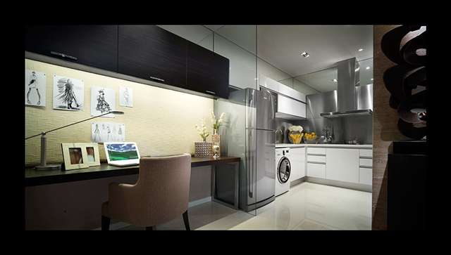Actual Photo of SOHO Type A - Study & Kitchen Area