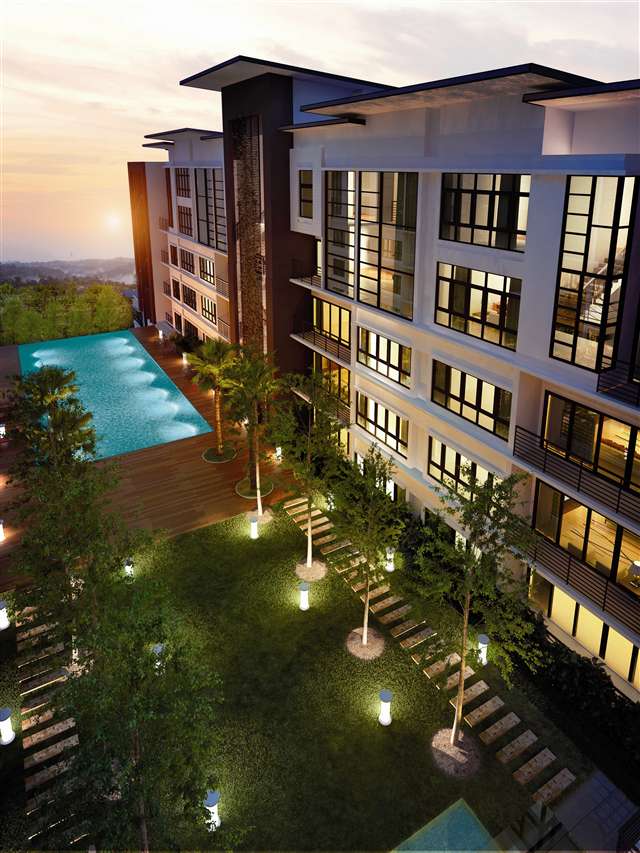 Night Pool view 1