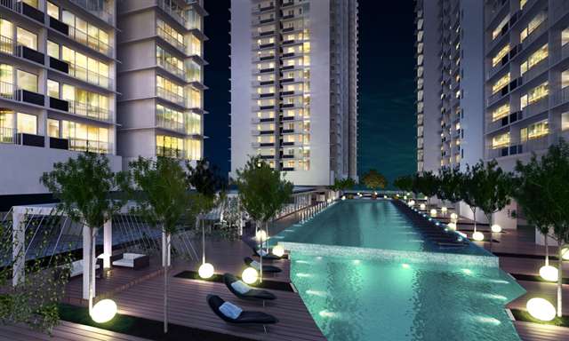 Night Pool View
