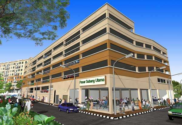 Wet Market with Multi-Storey Car Park Block