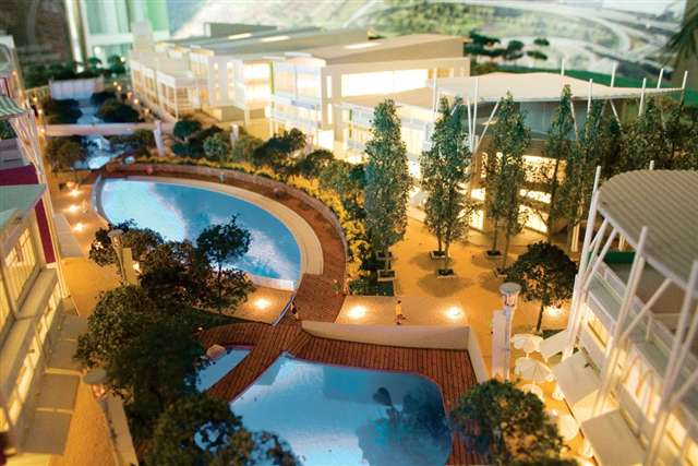 Architectural scale model magic river