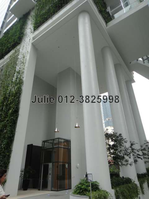 High column in the lobby