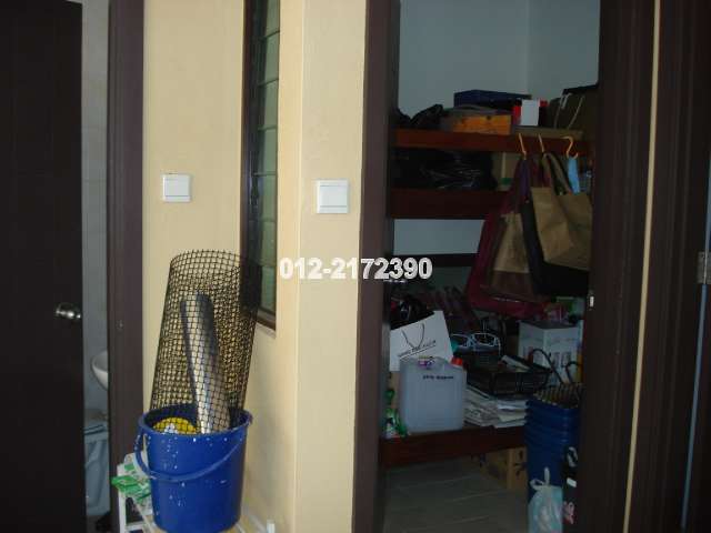 separate area for maid, toilet and washing area