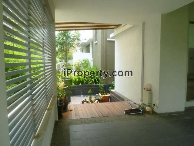 Fish pond in garden