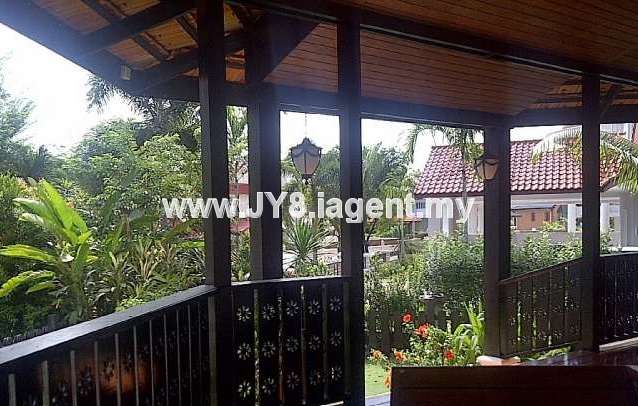 Teak Pergola overlooking the herb garden