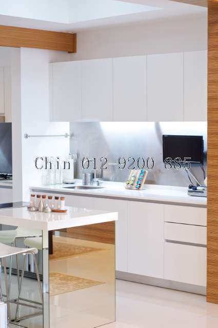 Wall mounted LCD at dry kitchen