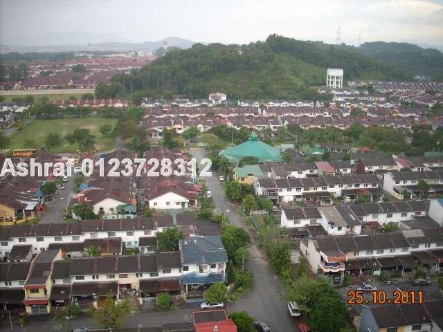 View facing west