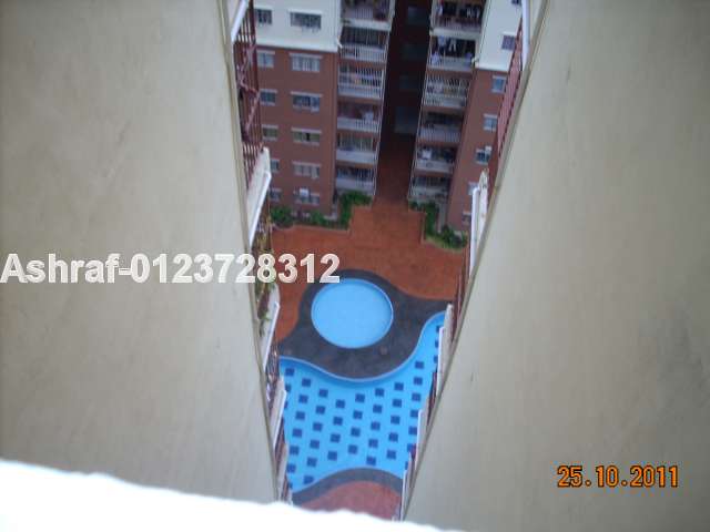 View of wading pool and main pool from above