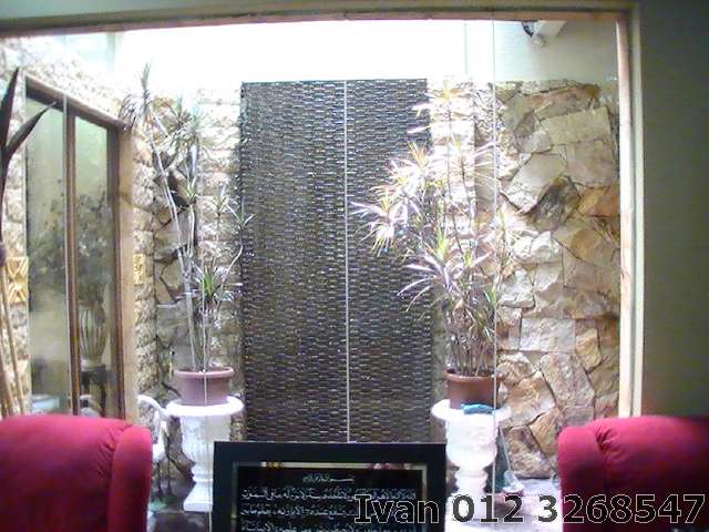 Indoor courtyard water feature