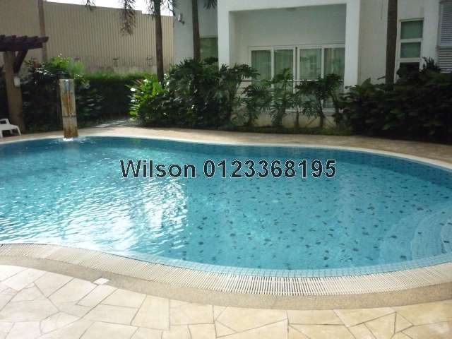 Balcony with pool view