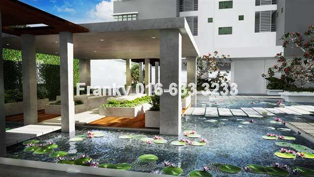 Landscaped Park with Water Features