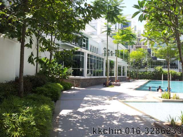 lush greenery in common area