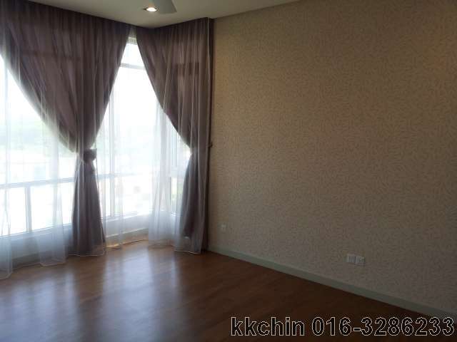 curtains and wooden floor in master bedroom