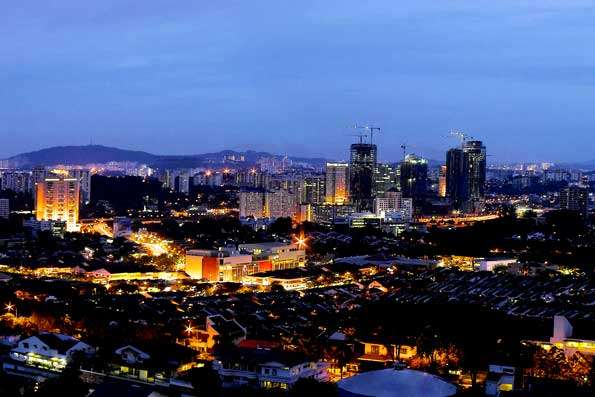 night view of Midvalley
