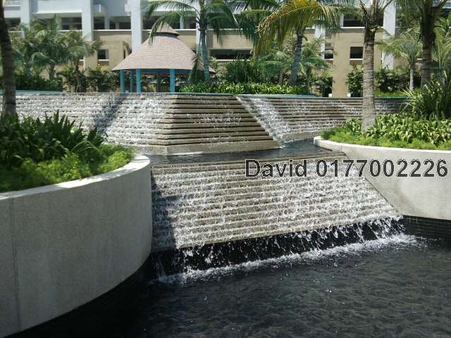 Water Feature From the Lap Pool