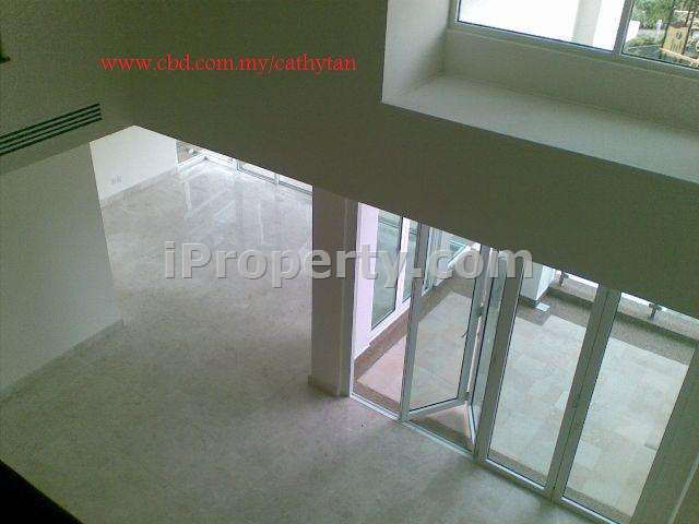 view from 1st floor to ground floor living