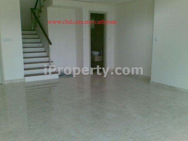 living area facing staircase