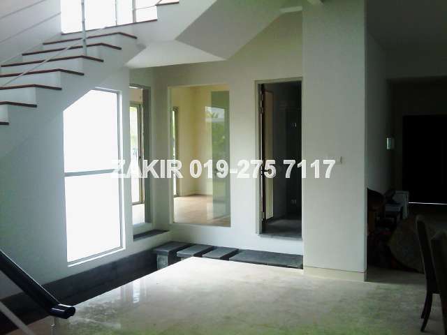 Inner fish pond in front of TV room