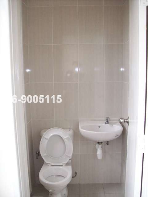 Toilet with fully tiles