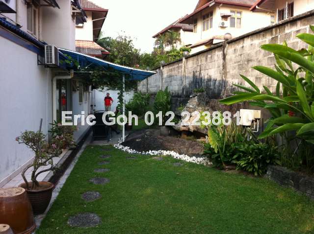 Side Garden with Fish Pond