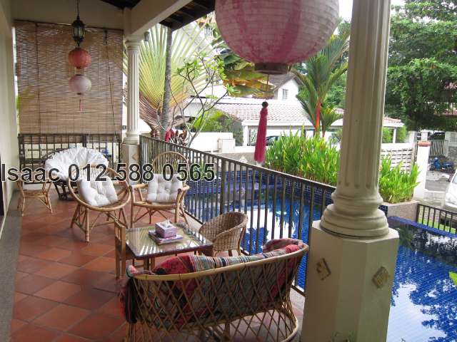 Relaxing Poolside Chillout Area