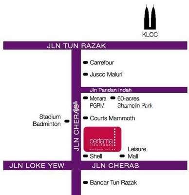 Pertama Residency Location Map