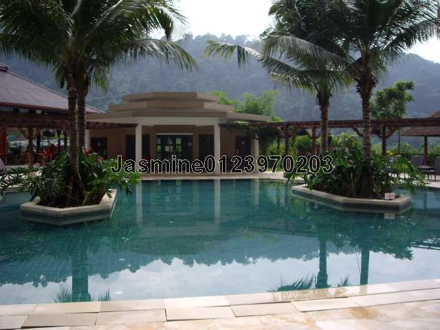 Pool side and cafe