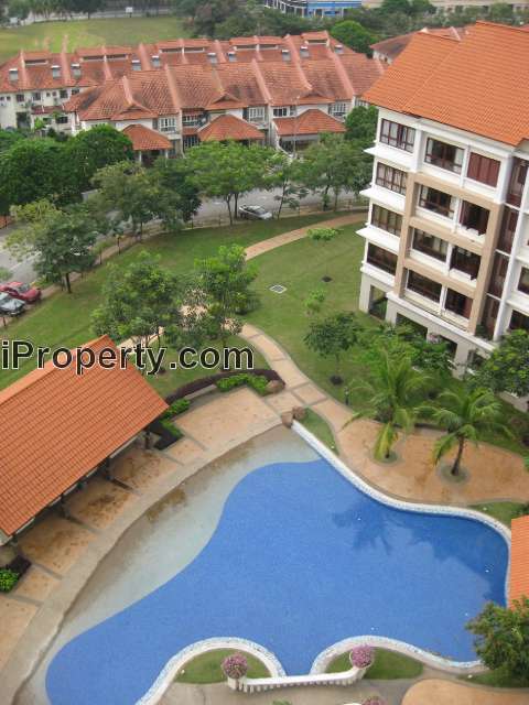 Swimming pool view from the windows/balcony