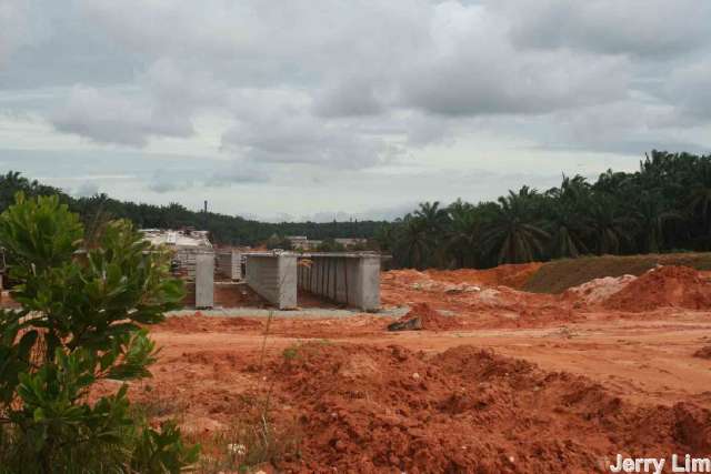 Close up View of Expressway Construction