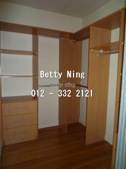 Walk-in wardrobe in master bedroom
