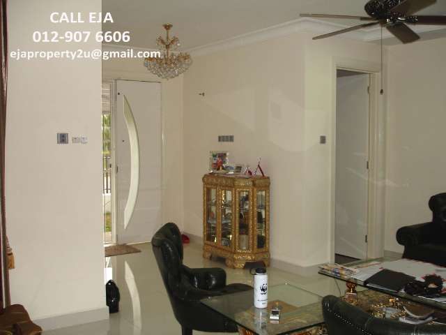 Living room at ground floor with powder room,