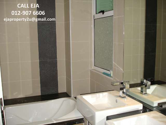 Very nice modern shower, WC, sink,long bathtub,