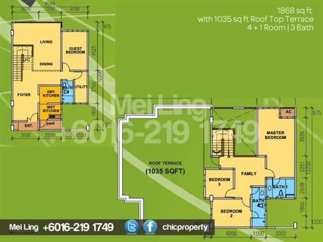 Floor Plan of Duplex Penthouse