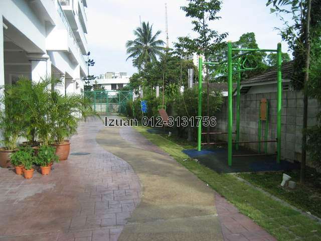 jogging track and exercise area