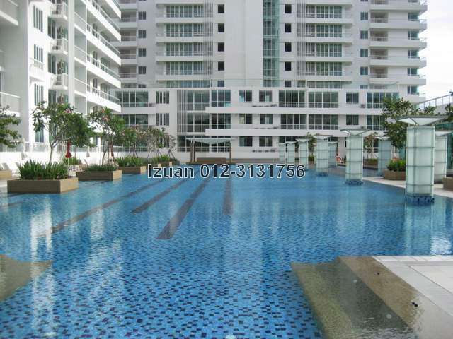 swimming pool with meditation area