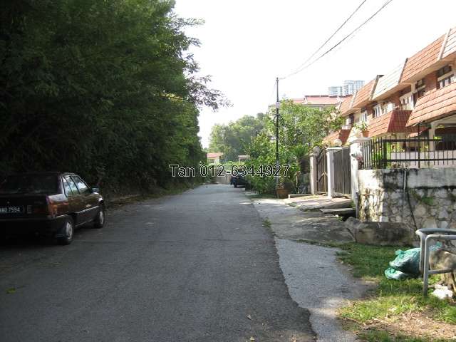 Front road with ample parking on the side