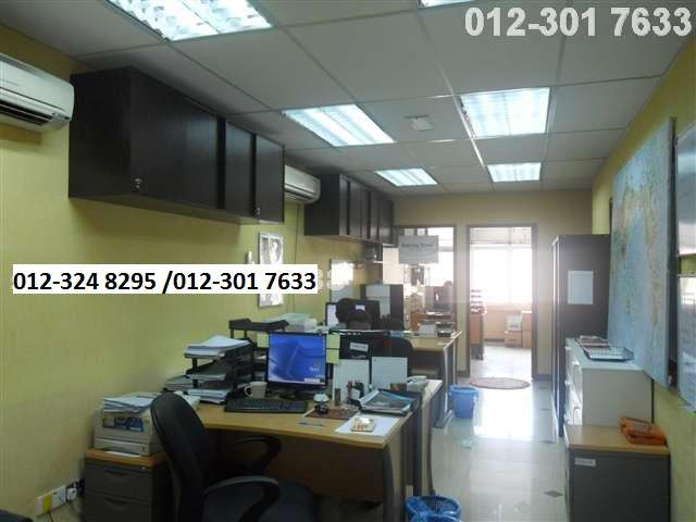 Bright working area with glass partition