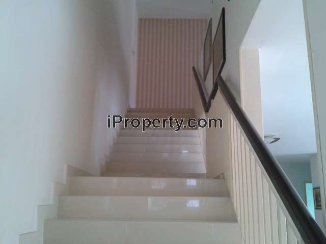high ceiling staircase
